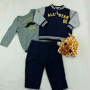 HP!!💕Set of pants, onesie &Jacket size 6-9 months